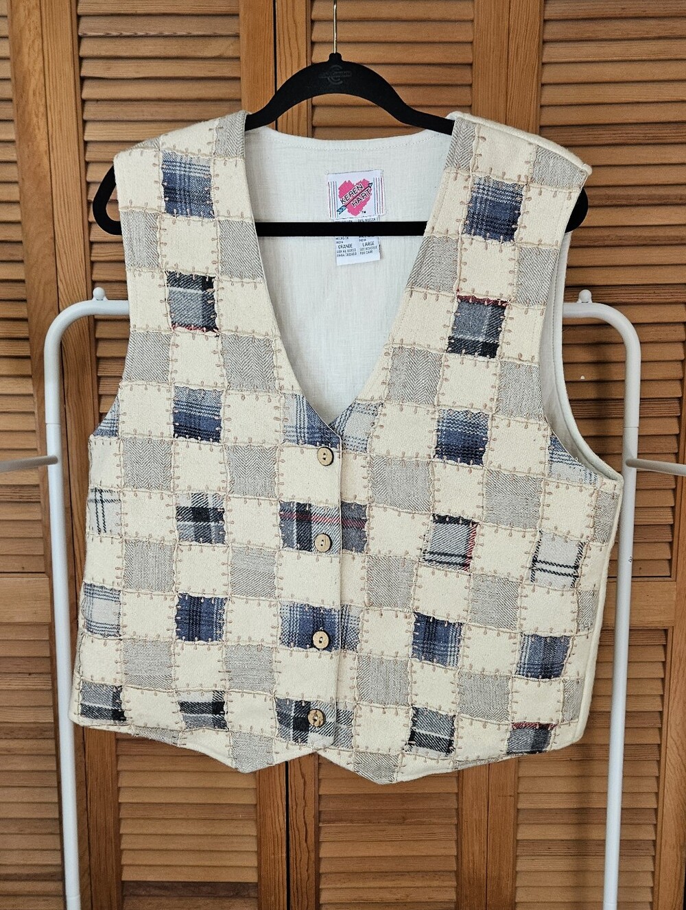 Patchwork Wool Granola Gritty Boho Grandpa Fisherman Heritage Vintage Vest